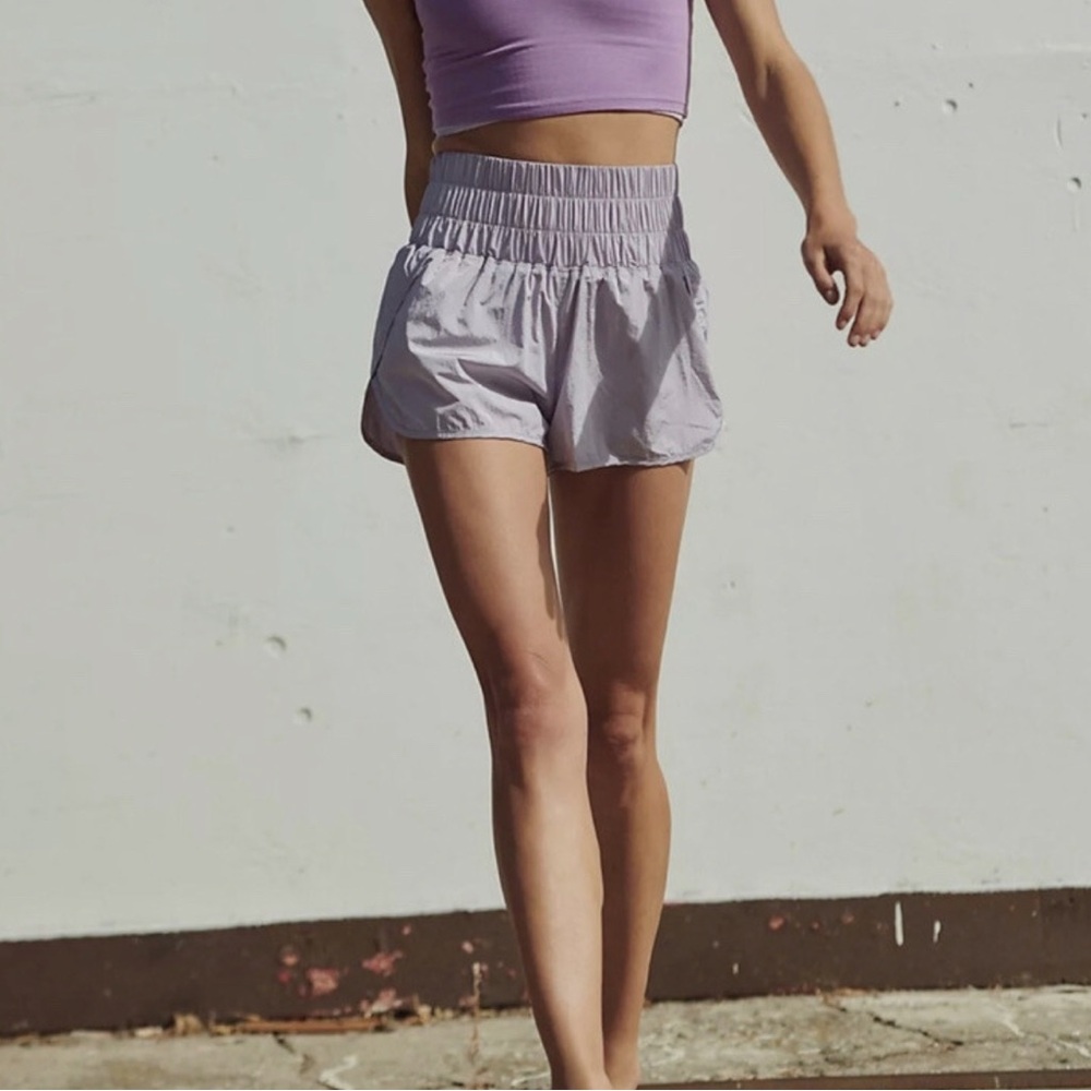 Lilac Free People Movement Way Home Shorts
